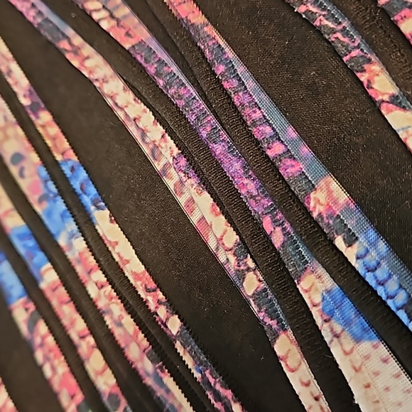 Dana Buchman Black textured multicolored static print Medium EUC - Picture 3 of 7